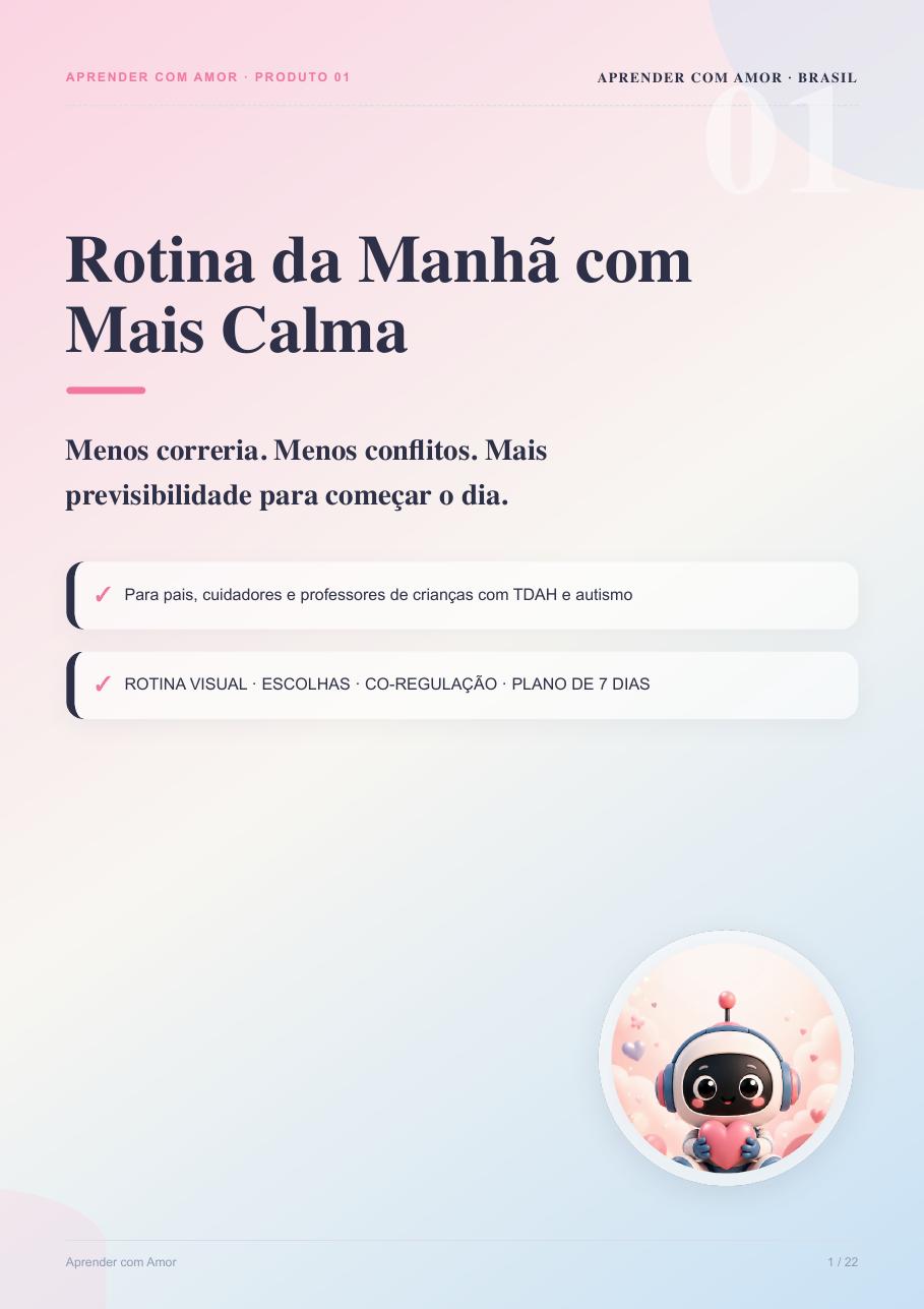 Capa do Rotina da Manhã com Mais Calma