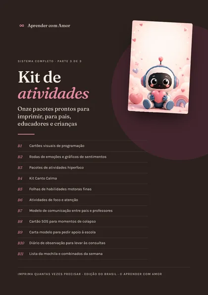 Capa do kit de atividades